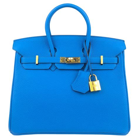 hermes blue handbag|blue birkin bag cost.